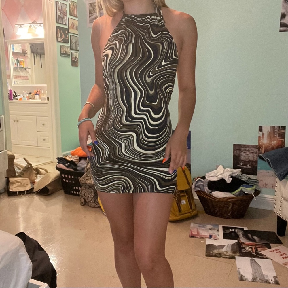 Motel Jessica Halter Mini Dress